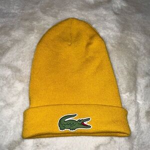 Lacoste Men’s Big Croc Yellow Beanie
